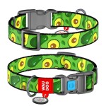 WAUDOG Obroża Nylon z QR Awokado L 25mm 33-49cm