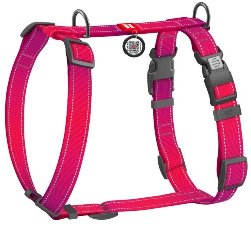 WAUDOG Szelki Mono z QR Różowe M 20mm 45-60cm
