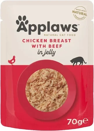 Applaws Cat Pouch J Adult Chicken Breast Beef 70g