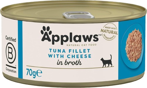 Applaws Cat Tin Adult Tuna Fillet Cheese 70g