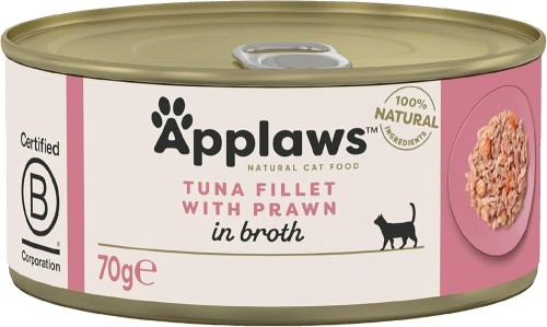 Applaws Cat Tin Adult Tuna Fillet Prawn 70g