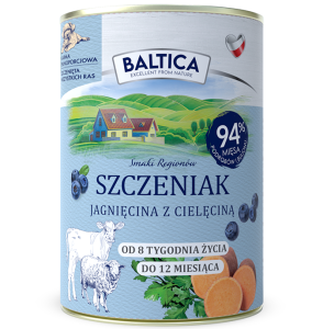Baltica Mokra Szczenięta Jagnięcina Cielęcina 400g