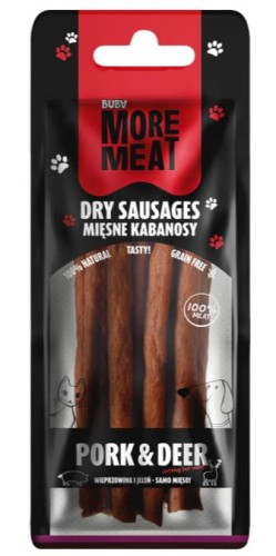 BUBA More Meat Kabanosy wieprzowina jeleń 70g