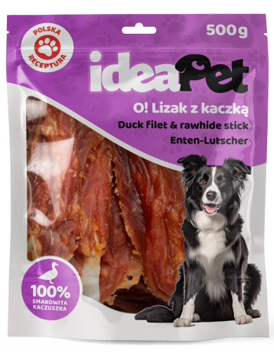 IdeaPet Lizak z kaczką 500g