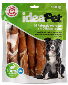 IdeaPet  Pałeczki wołowe z królikiem i rybą 500g