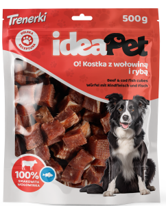 IdeaPet  Kostka z wołowiną i rybą 500g