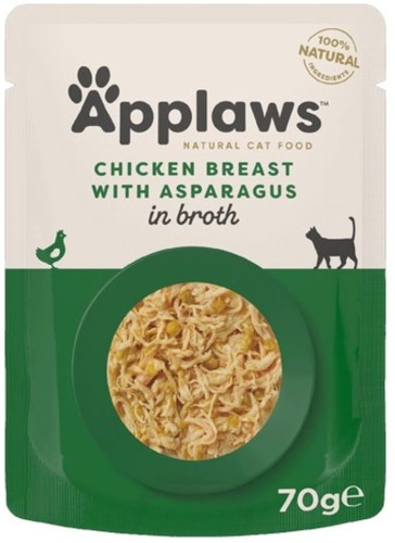 Applaws Cat Pouch Broth Adult Chicken Aspargus 70g