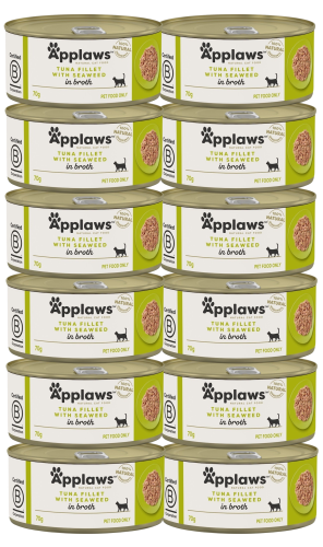 Applaws Cat Tin Adult Tuna Fillet Seaweed 12x70g