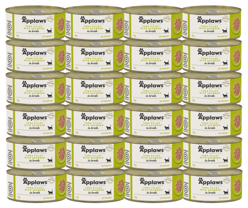 Applaws Cat Tin Adult Tuna Fillet Seaweed 24x70g