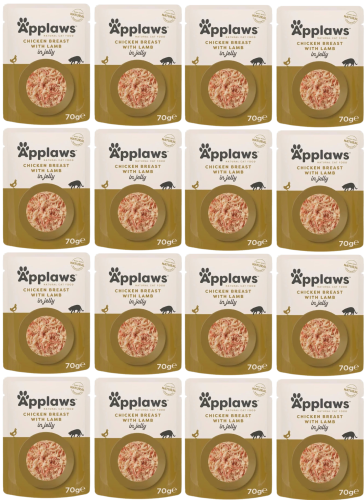 Applaws Cat Pouch Jelly Adult Chicken Breast Lamb 16x70g