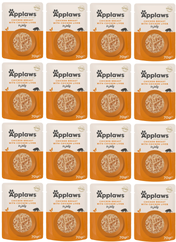 Applaws Cat Pouch Jelly Adult Chicken Breast Live 16x70g