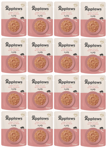 Applaws Cat Pouch Jelly Adult Tuna Fillet Salmon 16x70g