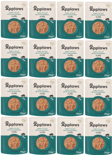 Applaws Cat Pouch Jelly Adult Tuna Fillet Mackere 16x70g