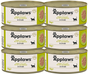 Applaws Cat Tin Adult Tuna Fillet Seaweed 6x156g