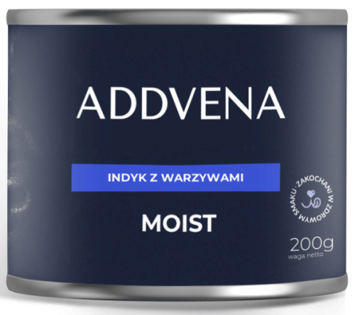 Addvena Moist Indyk z warzywami 200g