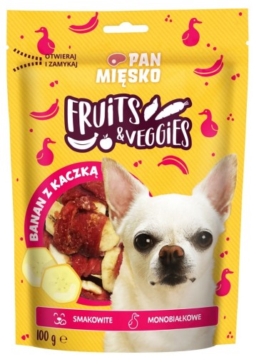 Pan Mięsko Fruits &amp; Veggies Banan Kaczka 100g