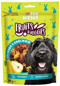 Pan Mięsko Fruits & Veggies Gruszka Królik 100g