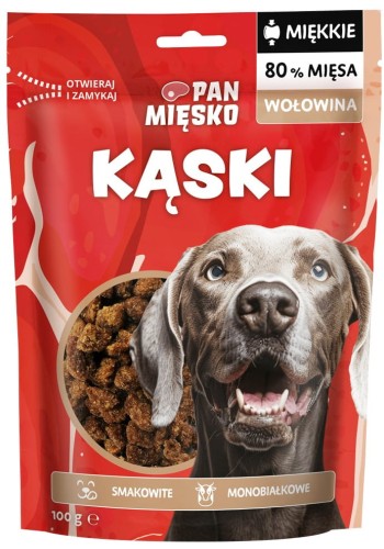 Pan Mięsko Pies Przysmak Kąski Wołowina 100g