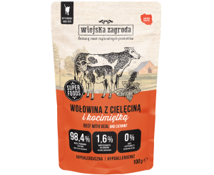 Wiejska Zagroda Kot Mokra Wołowina z Cielęciną 100g