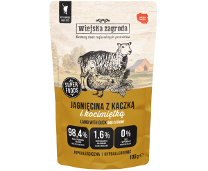Wiejska Zagroda Kot Mokra Jagnięcina z Kaczką 100g