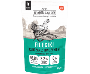 Wiejska Zagroda Kot Mokra Fileciki Kurczak z Tuńczykiem 85g