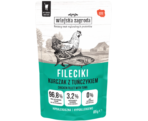 Wiejska Zagroda Kot Mokra Fileciki Kurczak z Tuńczykiem 85g