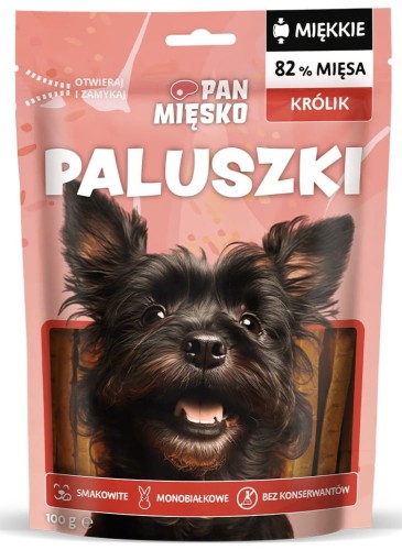 Pan Mięsko Pies Przysmak Paluszki Królik 100g