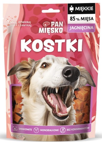 Pan Mięsko Pies Przysmak Kostki Jagnięcina 100g