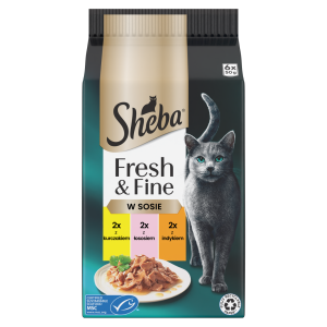 Sheba Mini Sos Indyk Kurczak Łosoś 6x50g