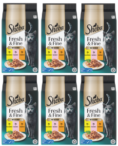 Sheba Mini Sos Indyk Kurczak Łosoś 36x50g