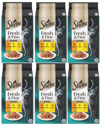 Sheba Mini Sos Kurczak Indyk Kaczka 36x50g