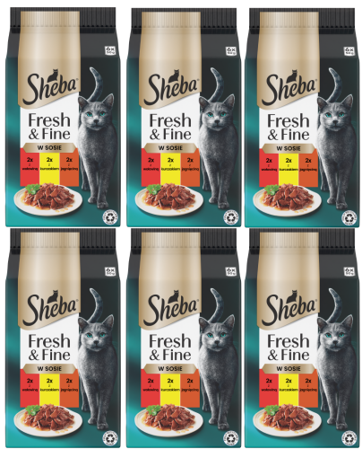 Sheba Mini Sos Wołowina Kurczak Jagnięcina 36x50g