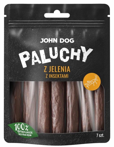 JohnDog Paluchy z jelenia z insektami 7szt
