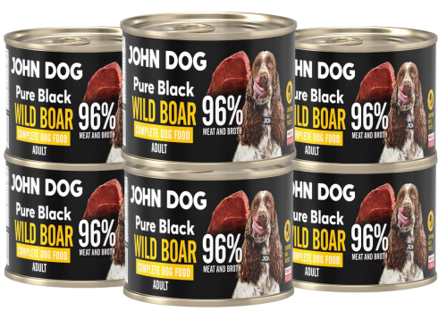 John Dog Pure Black Adult Dzik 6x200g