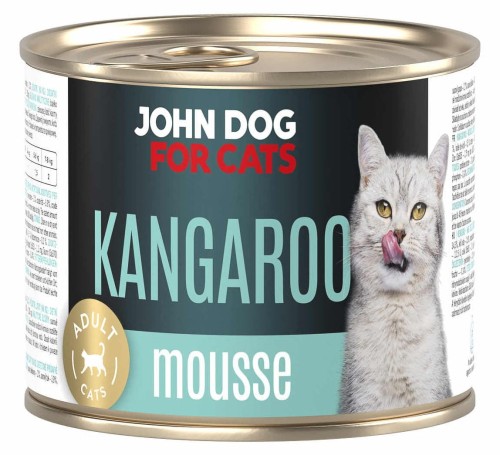 JohnDog For Cats Mousse Adult Kangur 200g