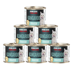 JohnDog For cats Mousse Adult Kangur 6x200g