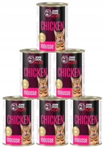 JohnDog For cats Mousse kurczak mus 6x400g