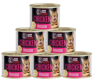 JohnDog For cats Mousse kurczak mus 6x200g