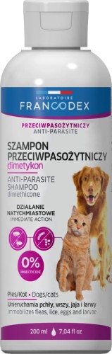 FRANCODEX Szampon Kot Pies Przeciw Pasożytom 200ml