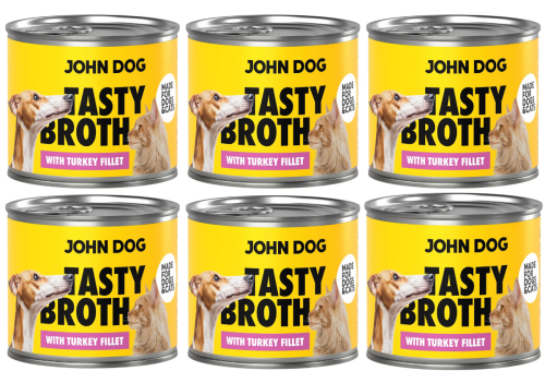 John Dog Tasty Broth Zupa Indyk 6x140g