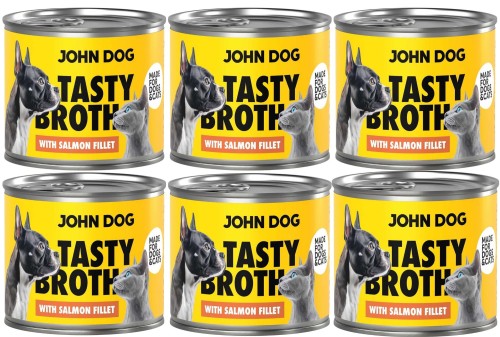 John Dog Tasty Broth Zupa Łosoś 6x140g