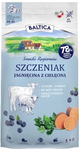 Baltica Puppy Jagnięcina z Cielęciną ALL 3kg