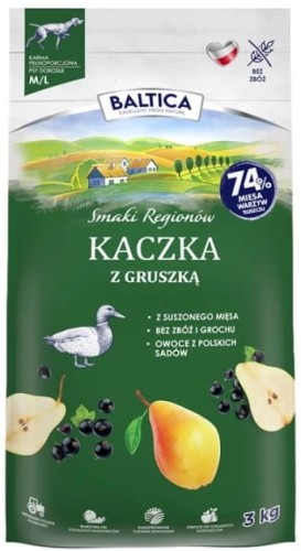 Baltica Kaczka z Gruszką M/L 3kg