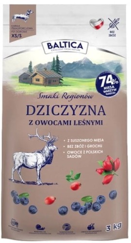 Baltica Dziczyzna z owocami leśnymii XS/S 3kg