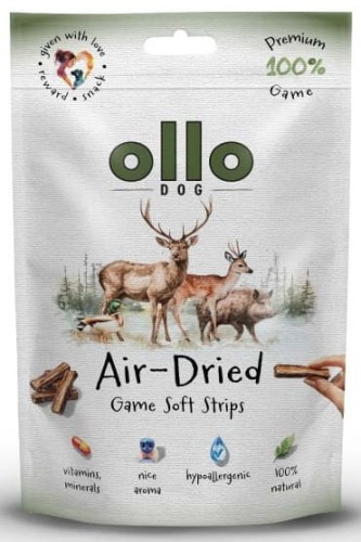 Ollo Air Dried Game Strips 80g