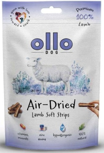 Ollo Air Dried Lamb Strips 80g