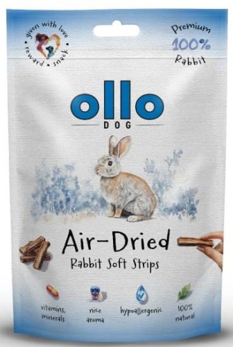 Ollo Air Dried Rabbit Strips 80g