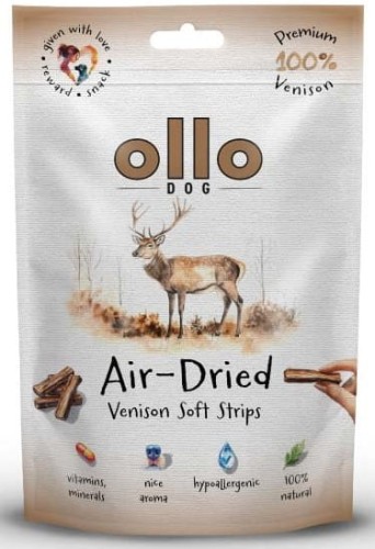 Ollo Air Dried Venison Strips 80g