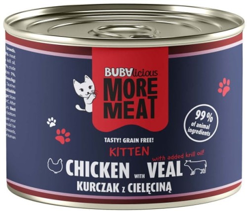BUBA More Meat Kitten Kurczak Cielęcina 185g