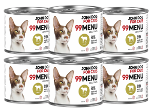 JohnDog ForCat 99 Menu Adult Cielęcina 6x200g